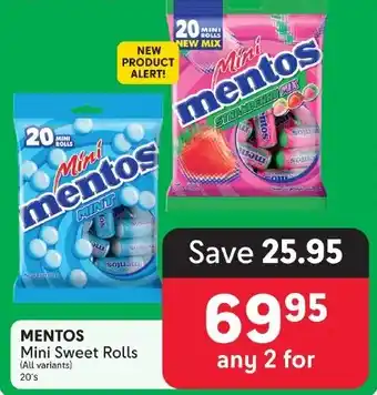 Makro MENTOS Mini Sweet Rolls offer