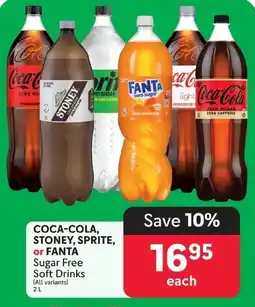 Makro COCA-COLA, STONEY, SPRITE, or FANTA Sugar Free Soft Drinks offer