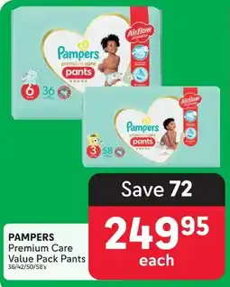 Makro PAMPERS Premium Care Value Pack Pants offer