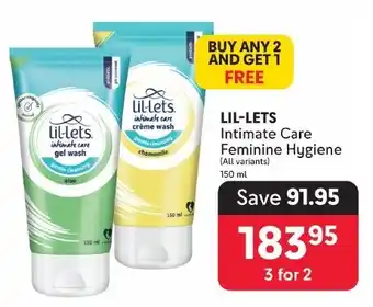 Makro LIL-LETS Intimate Care Feminine Hygiene offer