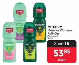 Makro MITCHUM Men's or Women's Roll-On offer