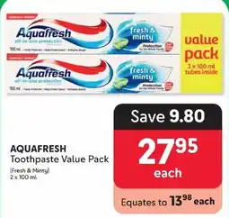 Makro AQUAFRESH Toothpaste Value Pack offer