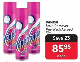 Makro VANISH Stain Remover Pre-Wash Aerosol offer