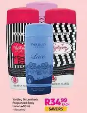 Yardley Or Lentheric Fragranced Body Lotion Assorted-400ml Each