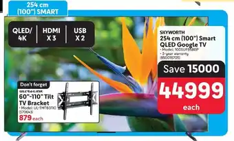 Makro SKYWORTH 254 cm (100") Smart QLED Google TV offer