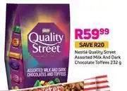 Game Nestle Quality Street Assorted Milk & Dark Chocolate Toffees-232g offer