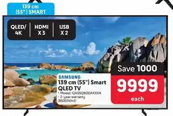 Makro SAMSUNG 139 cm (55") Smart QLED TV offer