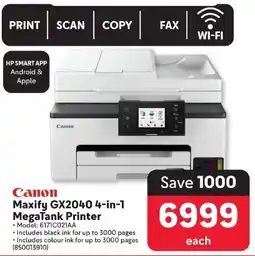 Makro Canon Maxify GX2040 4-in-1 MegaTank Printer offer