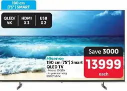 Makro Hisense 190 cm (75") Smart QLED TV offer