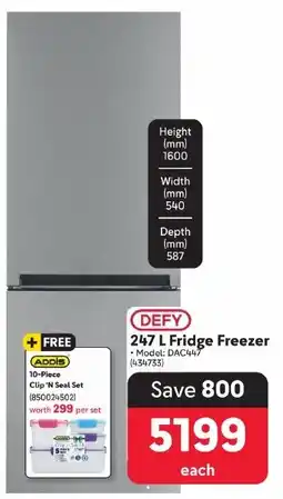 Makro DEFY Fridge Freezer offer