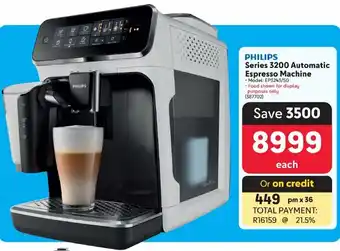 Makro PHILIPS Series 3200 Automatic Espresso Machine offer