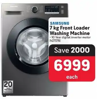 Makro SAMSUNG Front Loader Washing Machine offer