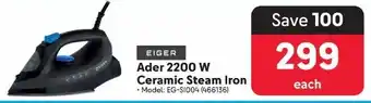 Makro EIGER Ader 2200 W Ceramic Steam Iron offer