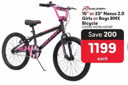 Makro RALEIGH 16" or 20" Nexus 2.0 Girls or Boys BMX Bicycle offer