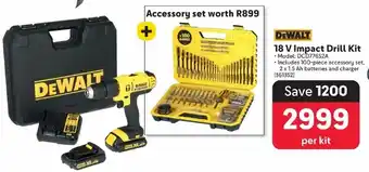 Makro DEWALT 18 V Impact Drill Kit offer