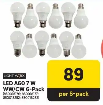 Makro LIGHT WORX LED A60 7W WW/CW offer