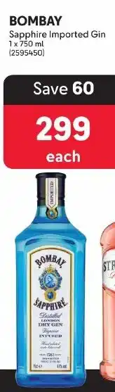 Makro BOMBAY Sapphire Imported Gin offer