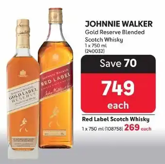 Makro JOHNNIE WALKER Gold Reserve Blended Scotch Whisky offer