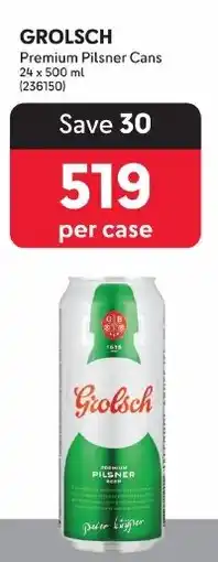 Makro GROLSCH Premium Pilsner Cans offer