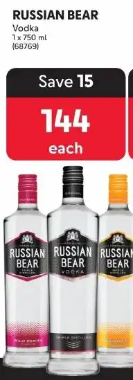 Makro RUSSIAN BEAR Vodka offer