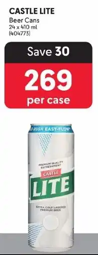 Makro CASTLE LITE Beer Cans offer