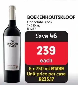 Makro BOEKENHOUTSKLOOF Chocolate Block offer