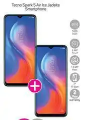 Game 2 x Tecno Spark 5 Air Ice Jadeite Smartphone-On uChoose Flexi 125 Plus Free On Promo 65 offer