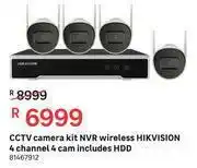 Hikvision 4 Channel 4 Cam Includes HDD NVR CCTV Camera Kit