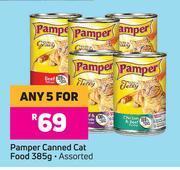 Game Pamper Canned Cat Food Assorted-For Any 5 x 385g offer