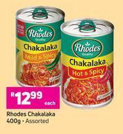 Game Rhodes Chakalaka Assorted-400g Each offer