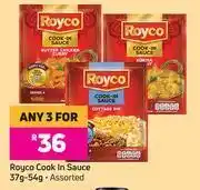 Game Royco Cook In sauce-For Any 3 x 37g/54g offer
