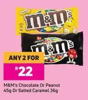 Game M&M's Chocolate Or Peanut 45g Or Salted Caramel 36g-For Any 2 offer