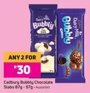 Game Cadbury Bubbly Chocolate Slabs Assorted-For Any 2 x 87g/97g offer