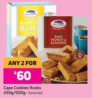 Game Cape Cookies Rusks Assorted-For Any 2 x 450g/500g offer