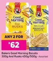 Game Bakers Good Morning Biscuits 300g & Rusks 450g/500g Assorted-For Any 2 offer