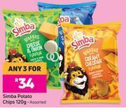 Game Simba Potato Chips Assorted-For Any 3 x 120g offer