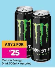 Monster Energy Drink Assorted-For Any 2 x 500ml