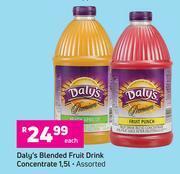 Daly's Blended Fruit Drink Concentrate Assorted-1.5L Each