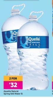 Game Aquelle Natural Spring Still Water-For 2 x 5L offer