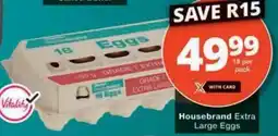 Checkers Hyper Housebrand Extra Large Eggs offer