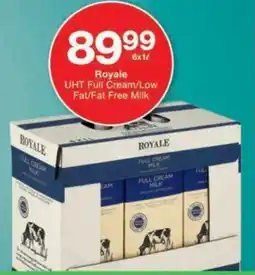 Checkers Hyper Royale UHT Full Cream/Low Fat/Fat Free Milk offer