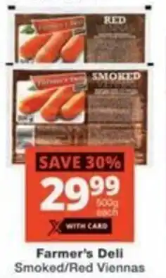 Checkers Hyper Farmer's Deli Smoked/Red Viennas offer