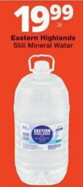 Checkers Hyper Eastern Highlands Still Mineral Water offer