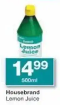 Checkers Hyper Housebrand Lemon Juice offer