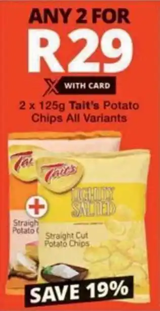 Checkers Hyper Tait's Potato Chips All Variants offer