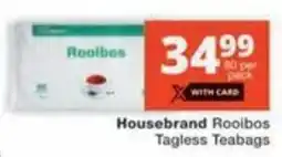 Checkers Hyper Housebrand Rooibos Tagless Teabags offer