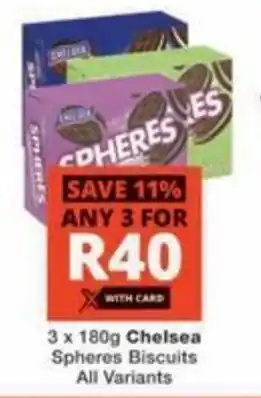 Checkers Hyper Chelsea Spheres Biscuits All Variants offer