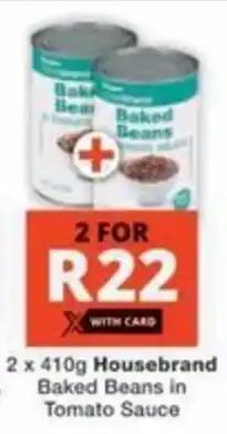 Checkers Hyper Housebrand Baked Beans in Tomato Sauce offer