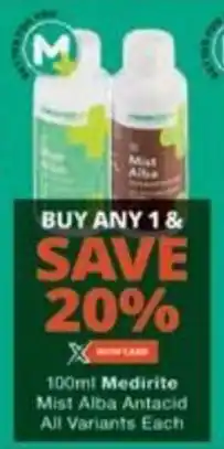 Checkers Hyper Medirite Mist Alba Antacid All Variants Each offer