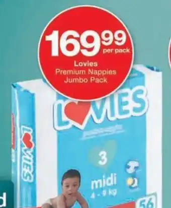 Checkers Hyper Lovies Premium Nappies Jumbo Pack offer